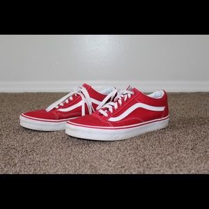 Red low top vans
